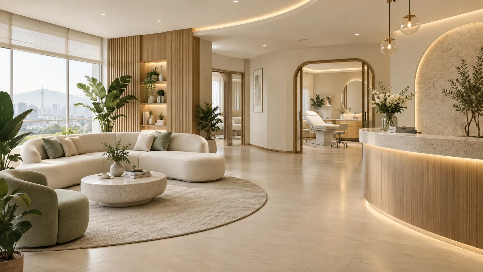 فضای آرام و مدرن کلینیک زیبایی مه‌سیما